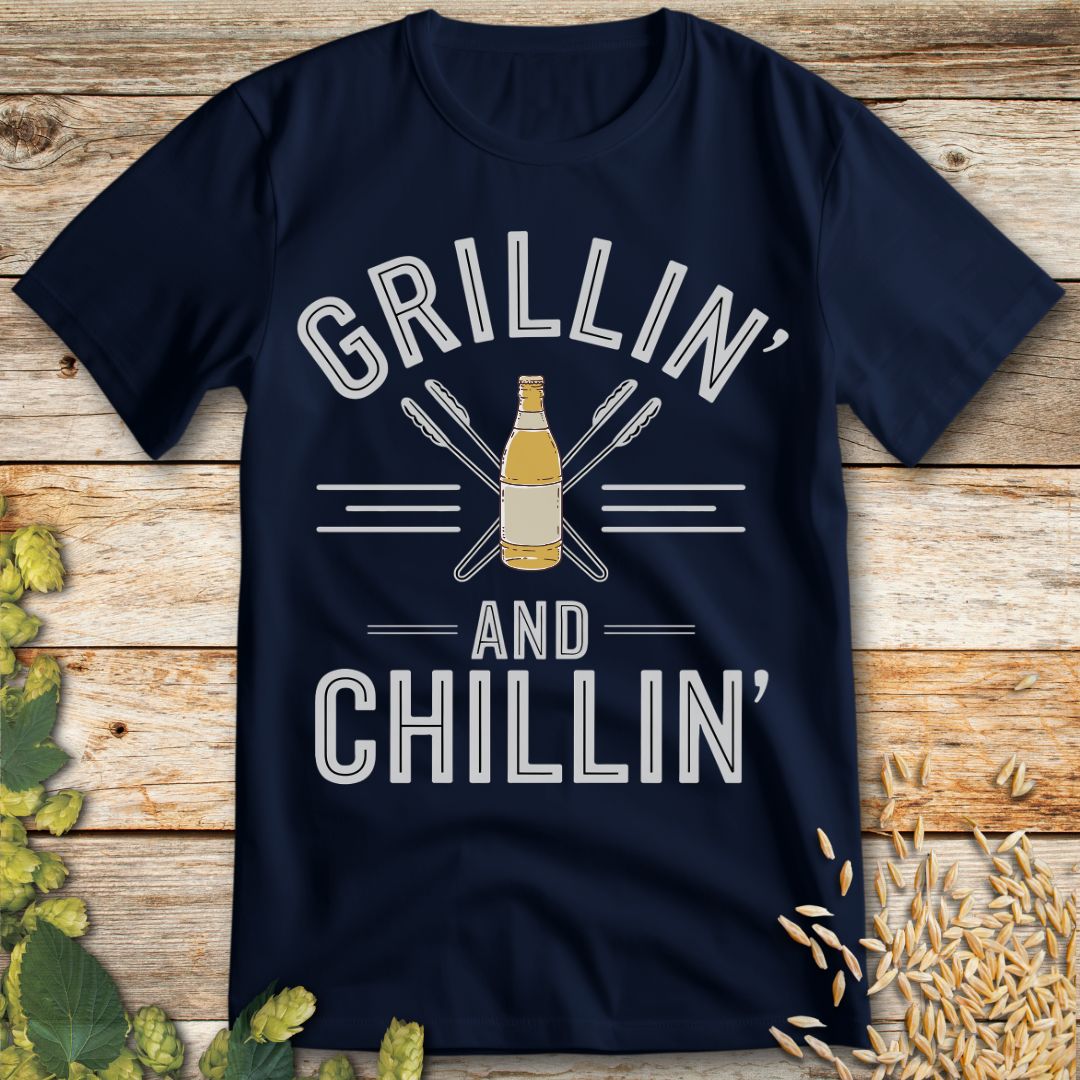 Backyard Brews T-Shirt in Navy - Funny beer shirt for craft beer lovers