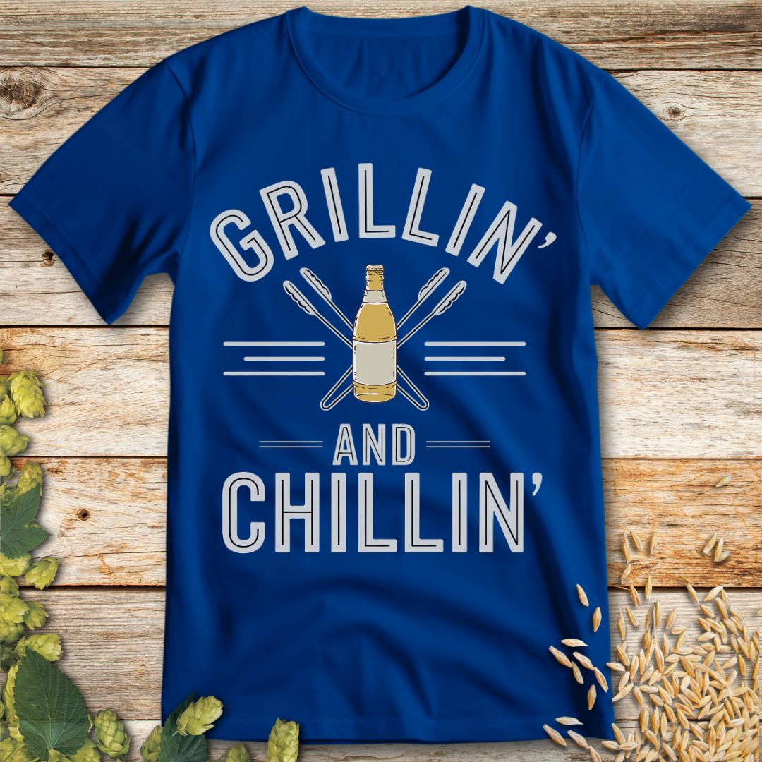 Backyard Brews T-Shirt in Royal Blue - Funny beer shirt for craft beer lovers