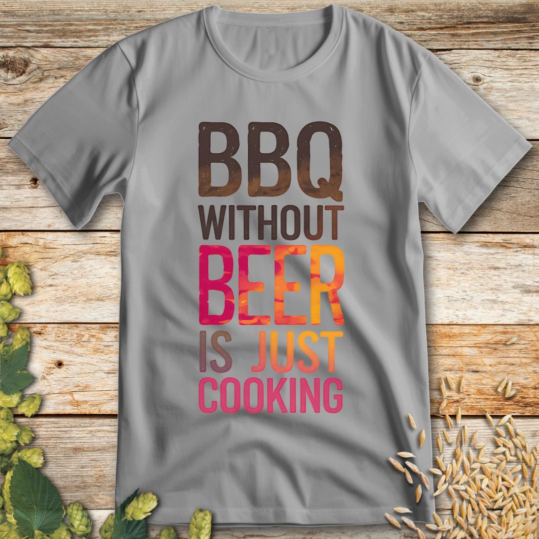 BBQ Without Beer T-Shirt in Ice Grey - Funny beer shirt for craft beer lovers