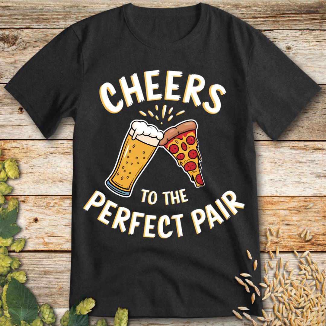 Cheers to the Perfect Pair Beer T-Shirt in Dark Heather - Funny beer shirt for craft beer lovers