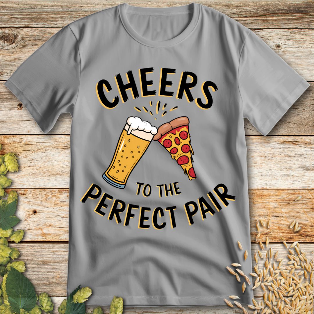 Cheers to the Perfect Pair Beer T-Shirt in Ice Grey - Funny beer shirt for craft beer lovers