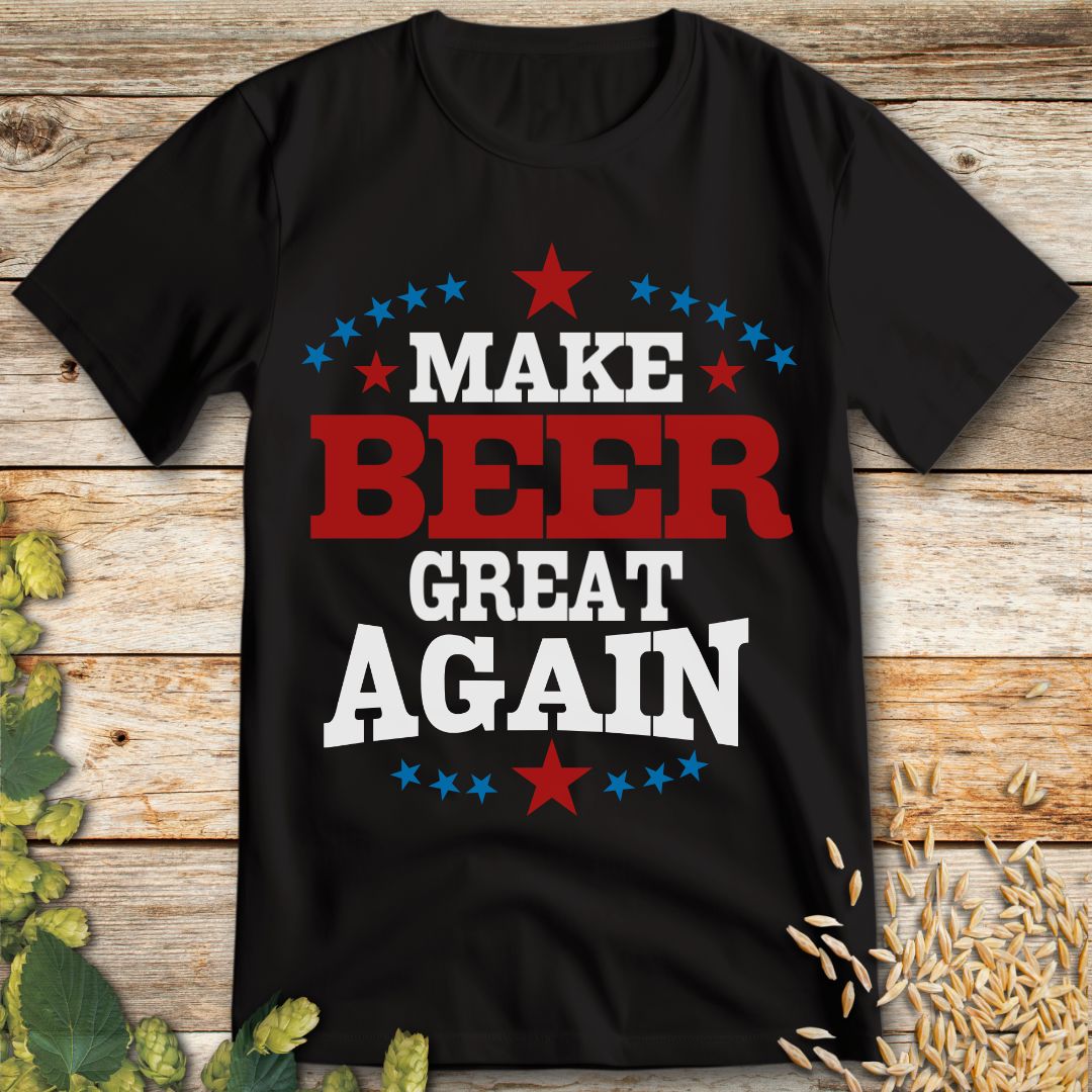 Make Beer Great Again T-Shirt in Black - Funny beer shirt for craft beer lovers
