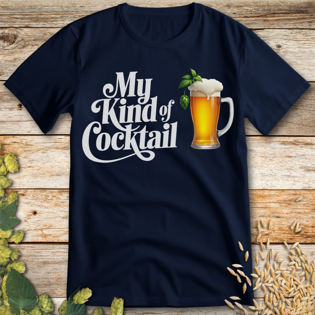 My Kind of Cocktail T-Shirt in Navy - Funny beer shirt for craft beer lovers
