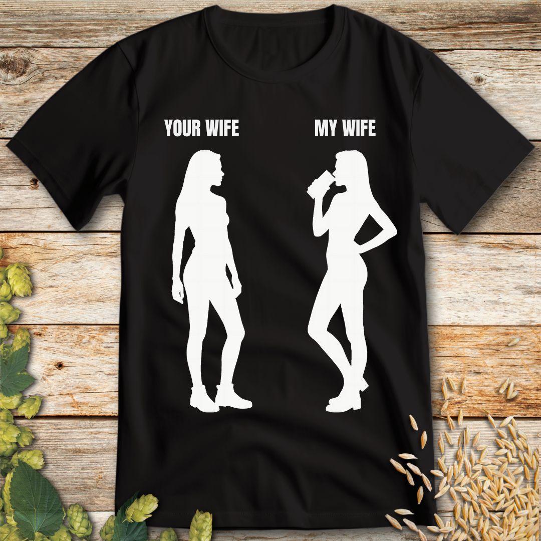 My Wife Beer T-Shirt in Black - Funny beer shirt for craft beer lovers