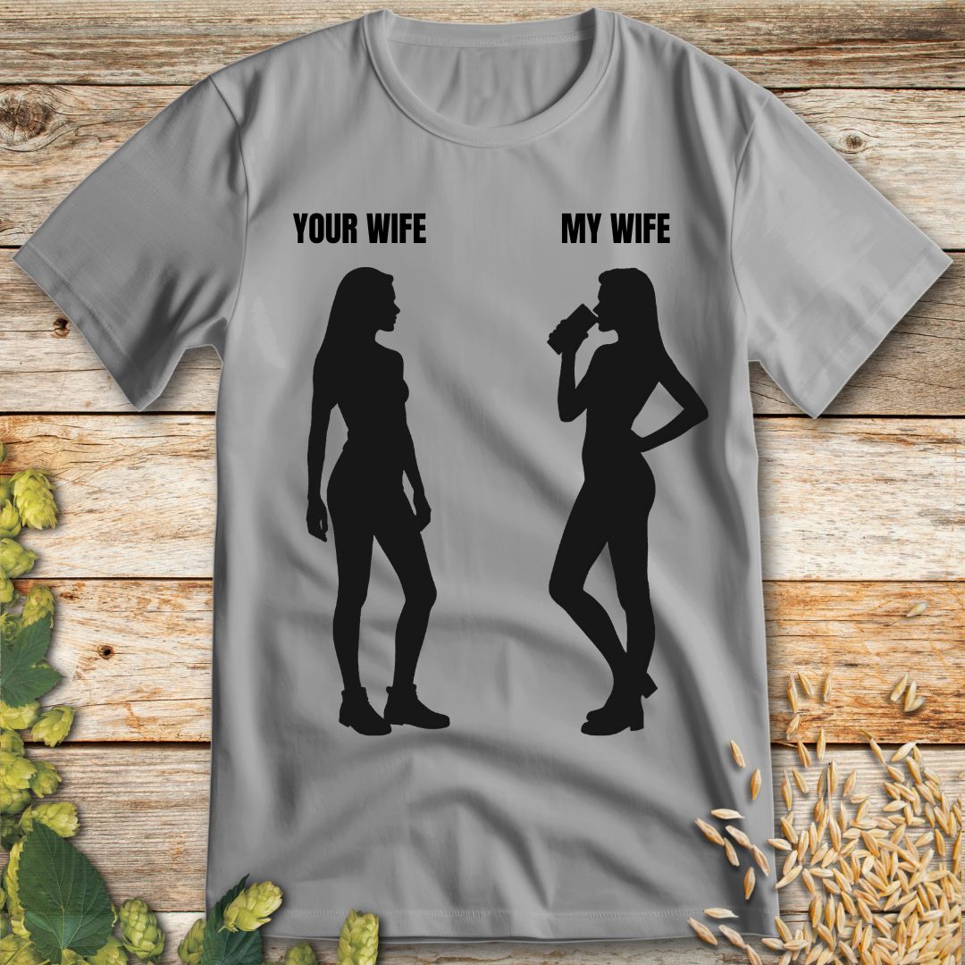 My Wife Beer T-Shirt in Ice Grey - Funny beer shirt for craft beer lovers