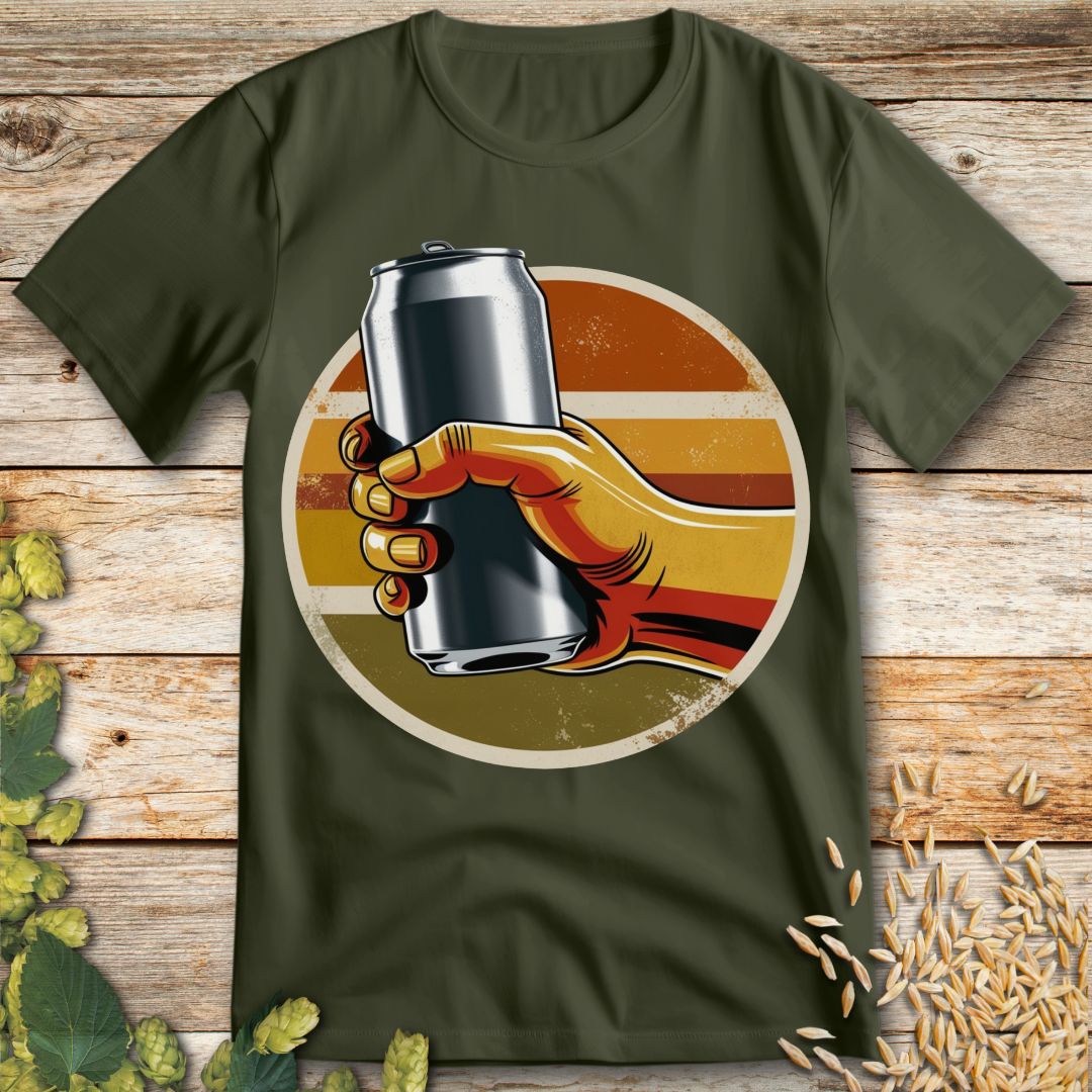Retro Beer Vibes - T-Shirt in Military Green - Funny beer shirt for craft beer lovers