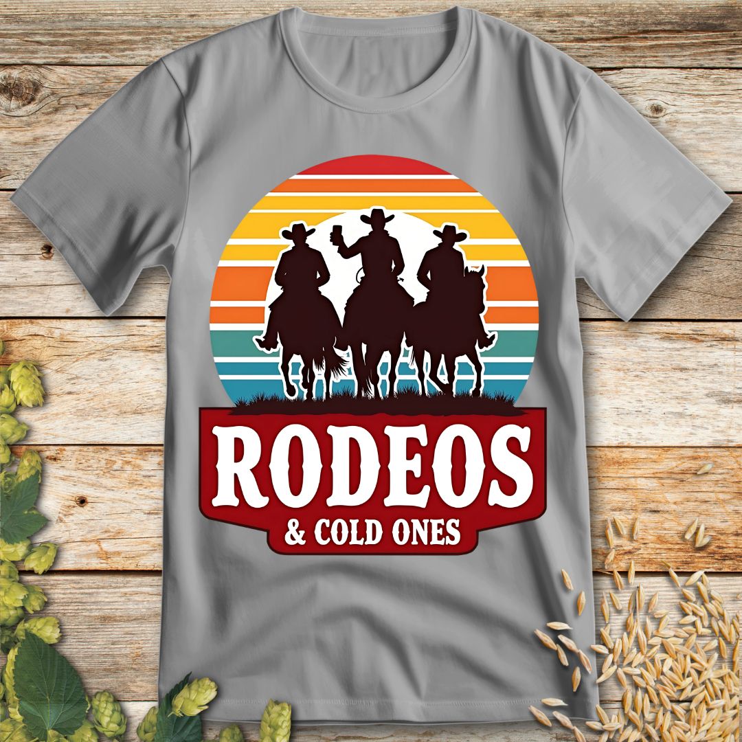 Rodeos and Cold Ones T-Shirt in Ice Grey - beer shirt for beer lovers