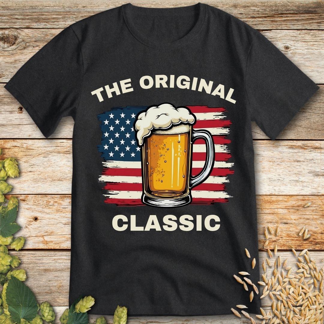 The Original Classic Beer T-Shirt in Dark Heather - Funny beer shirt for craft beer lovers