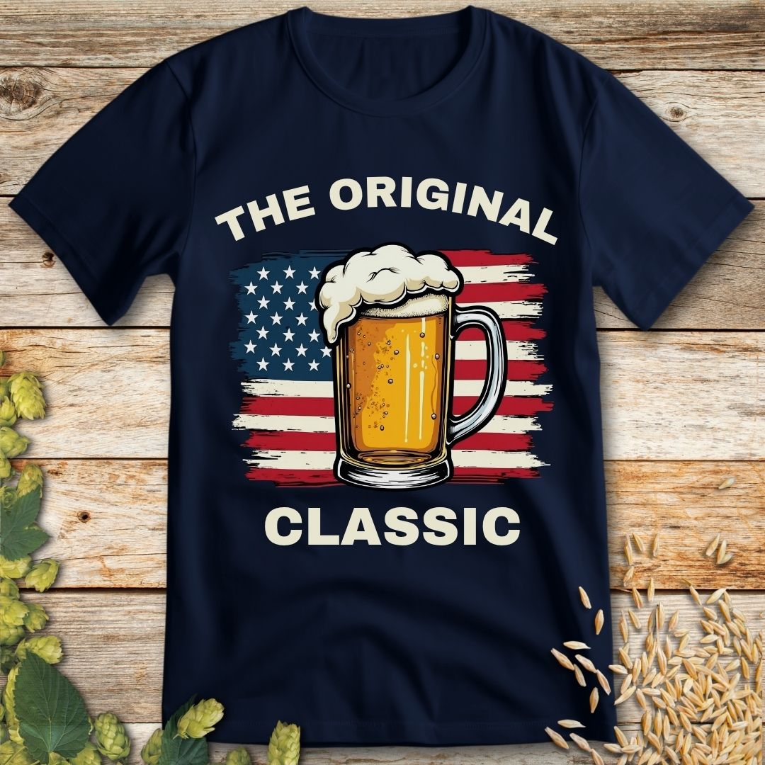 The Original Classic Beer T-Shirt in Navy - Funny beer shirt for craft beer lovers
