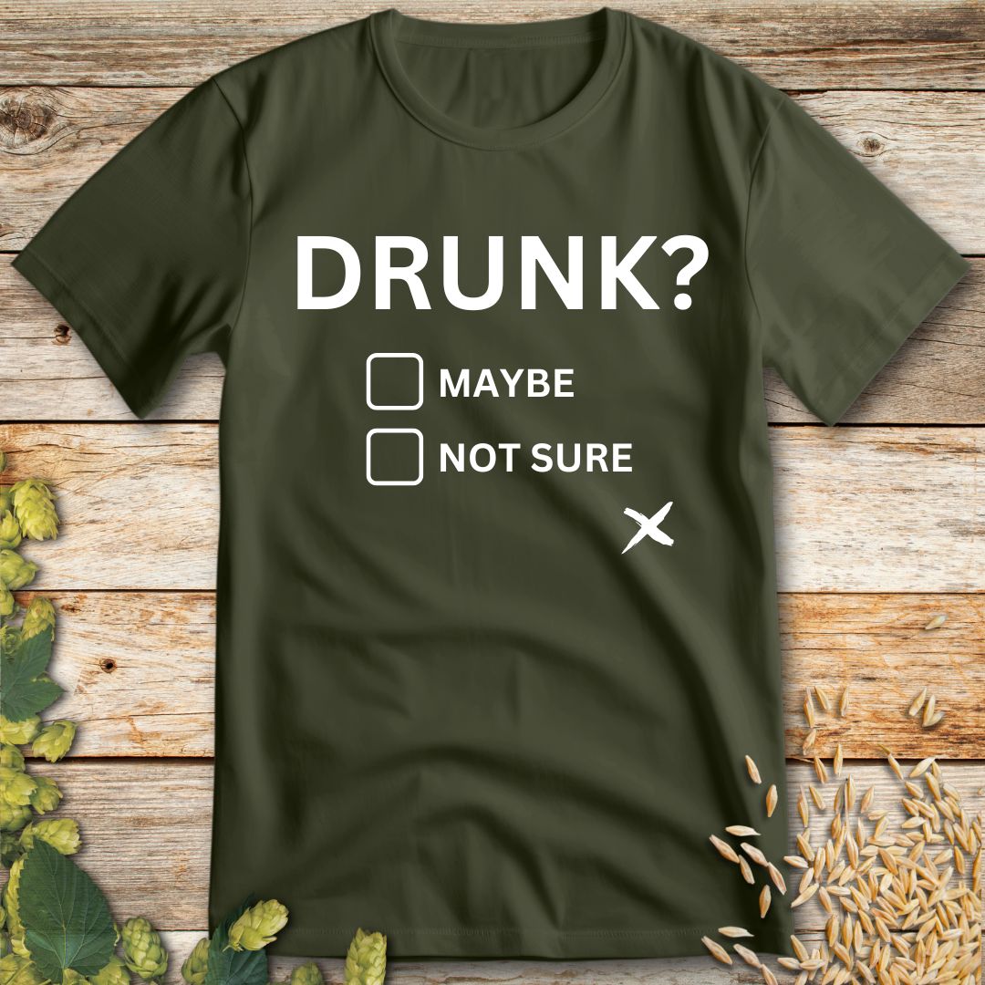 Unsteady Choices T-Shirt in Military Green - Funny beer shirt for craft beer lovers