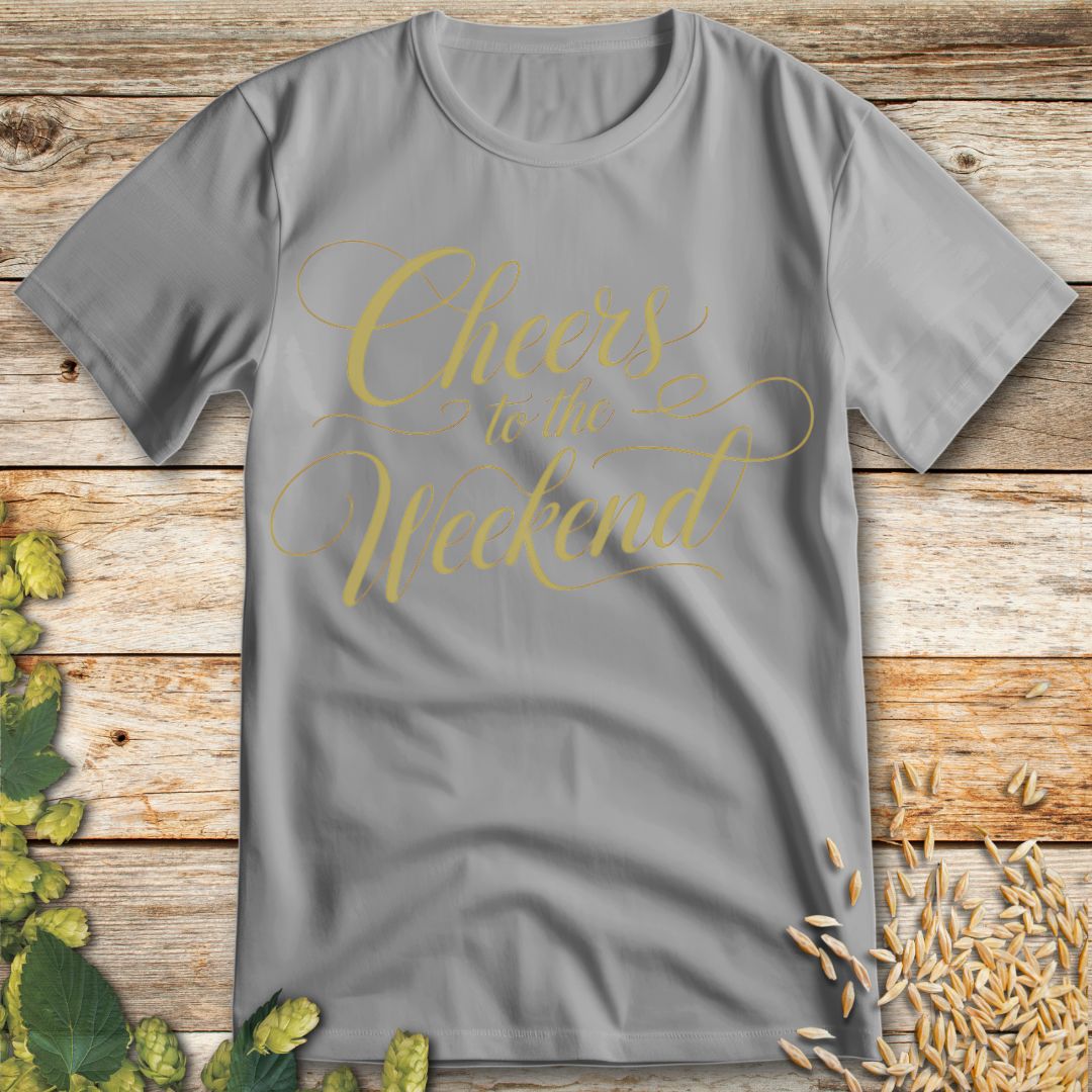 Weekend Cheers T-Shirt in grey - Funny beer shirt for craft beer lovers