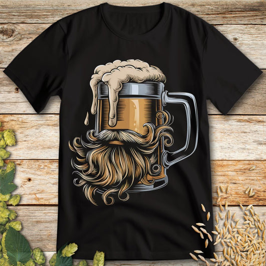 Bearded Brew Beer T-Shirt in Black - Funny beer shirt for craft beer lovers