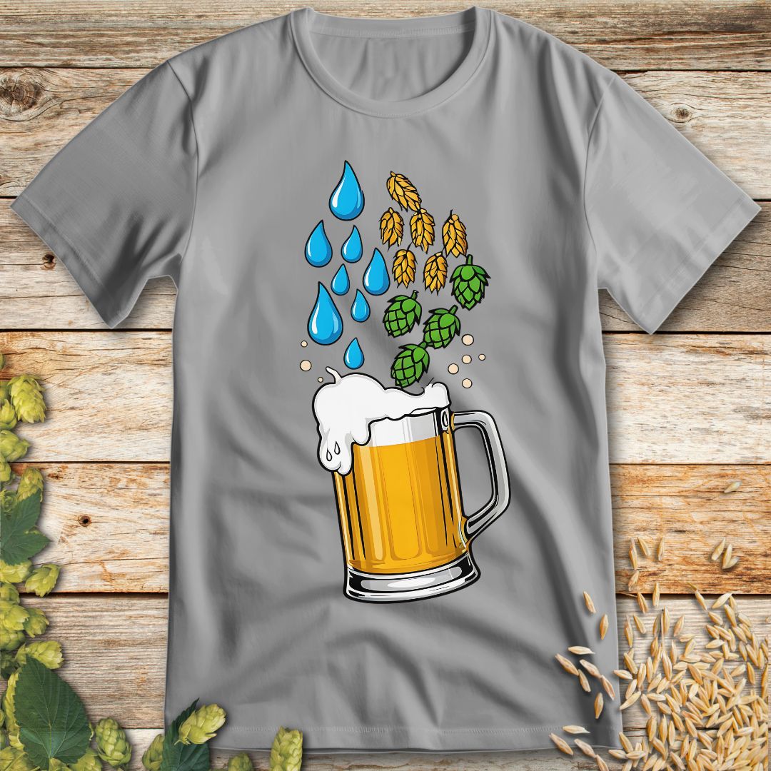 Beer Chemistry T-Shirt in Ice Grey - Funny beer shirt for craft beer lovers
