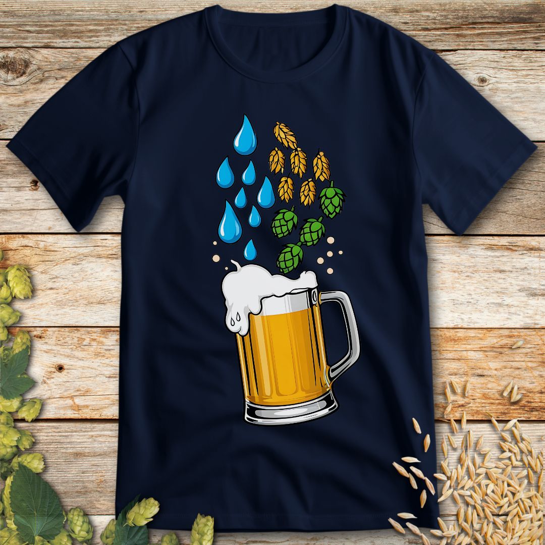 Beer Chemistry T-Shirt in Navy - Funny beer shirt for craft beer lovers
