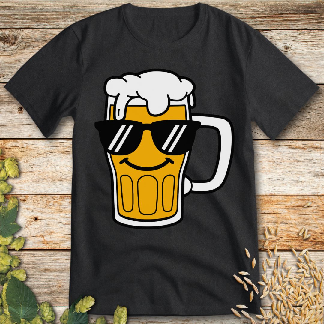 Cool Beer Mug T-Shirt in Dark Heather - Funny beer shirt for craft beer lovers