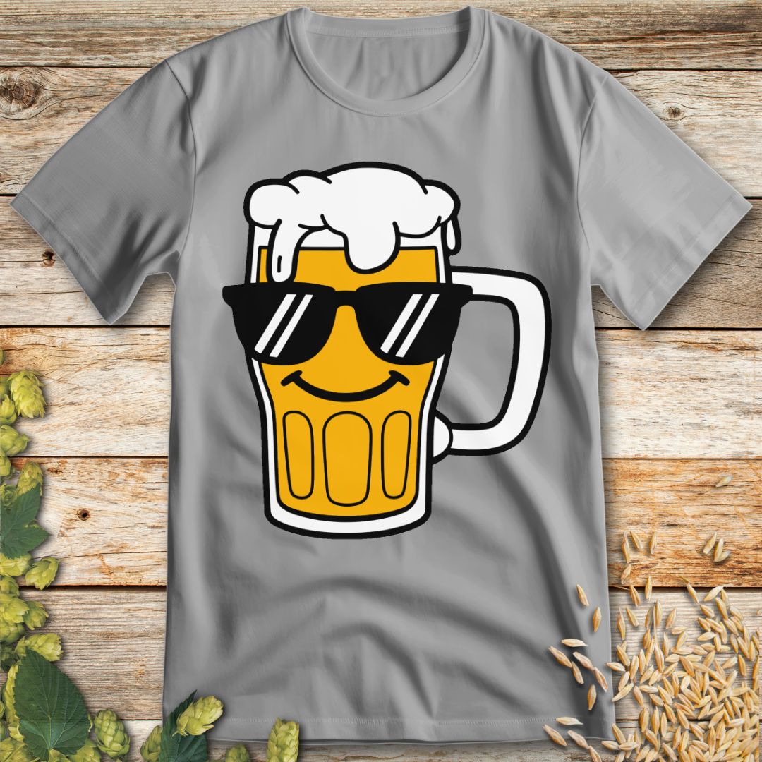 Cool Beer Mug T-Shirt in Ice Grey - Funny beer shirt for craft beer lovers