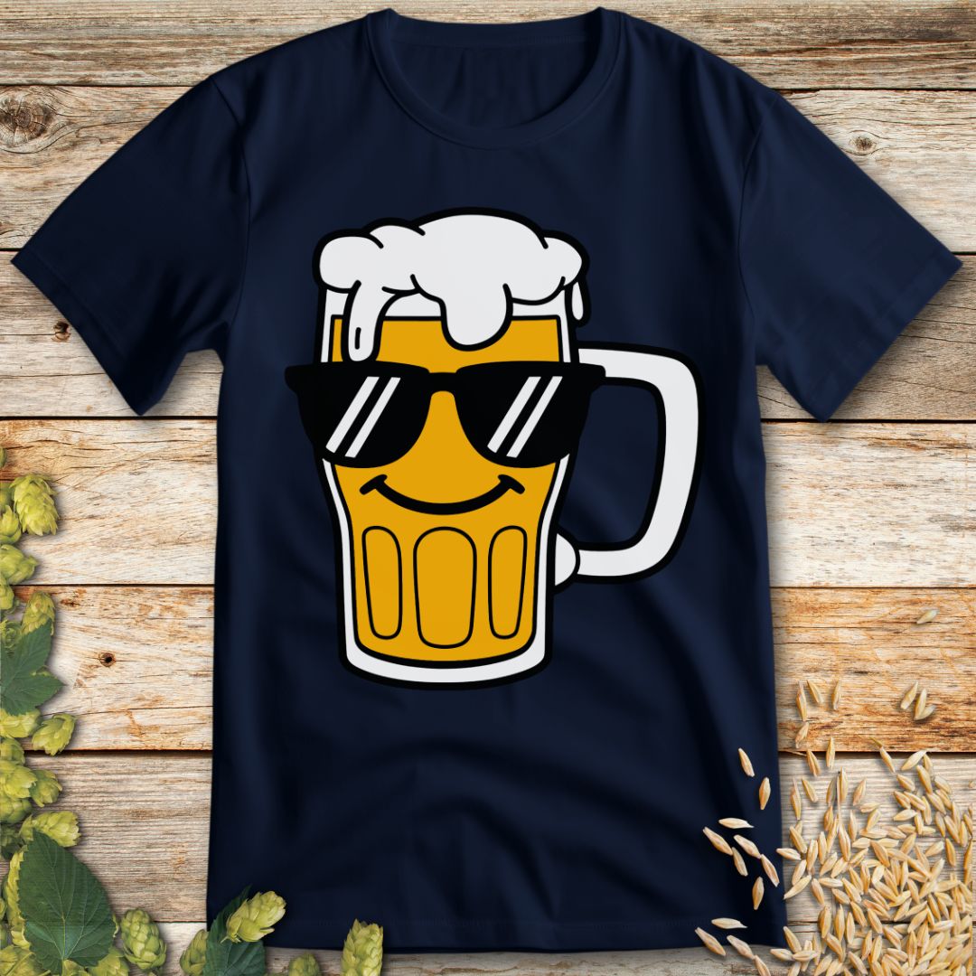 Cool Beer Mug T-Shirt in Navy - Funny beer shirt for craft beer lovers