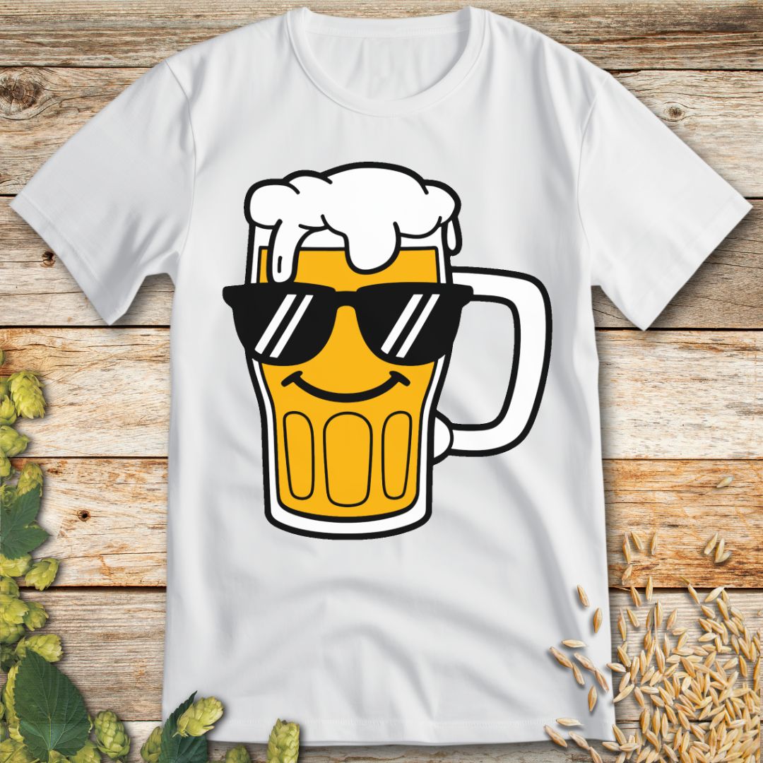 Cool Beer Mug T-Shirt in White - Funny beer shirt for craft beer lovers