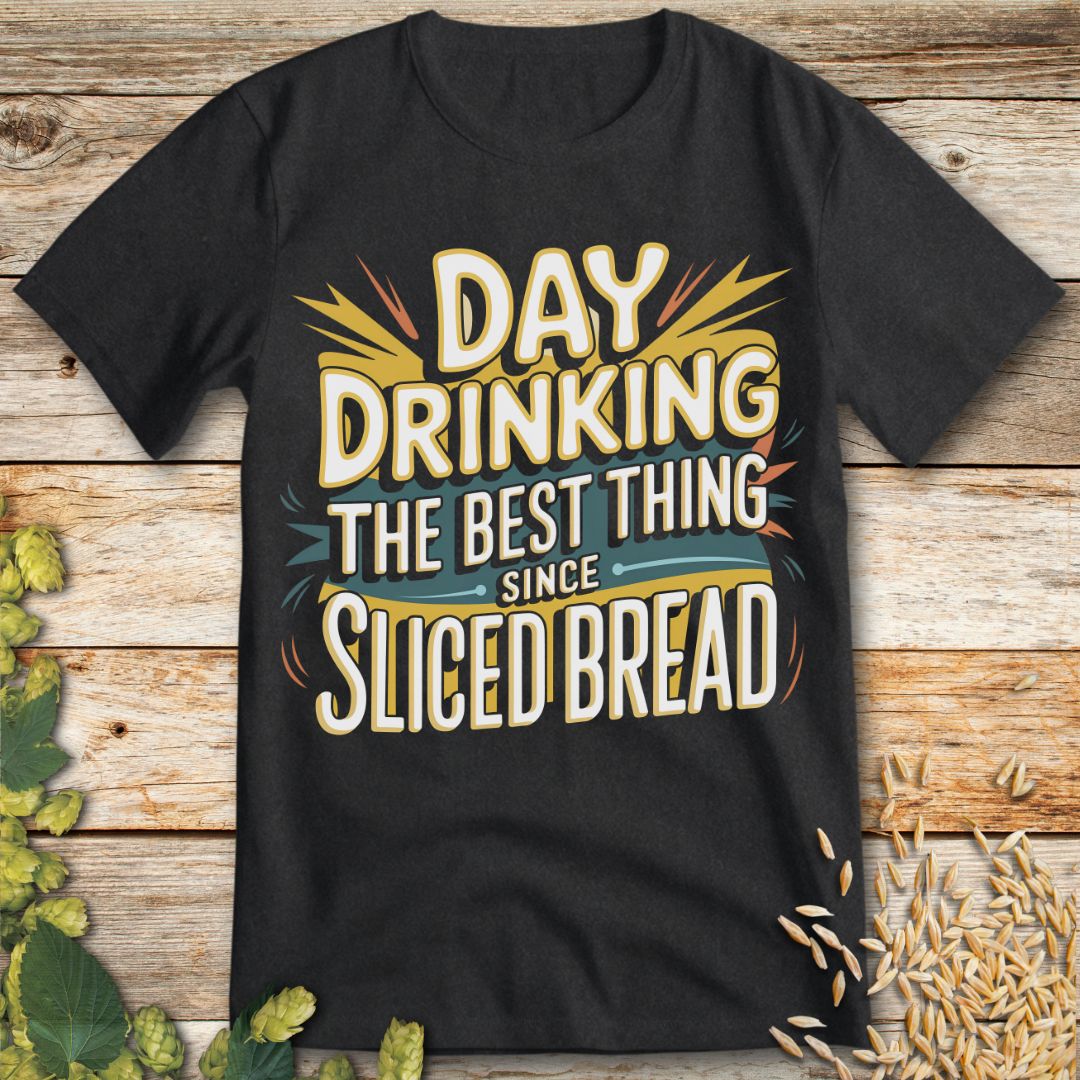 Day Drinking T-Shirt in Dark Heather - Funny beer shirt for craft beer lovers