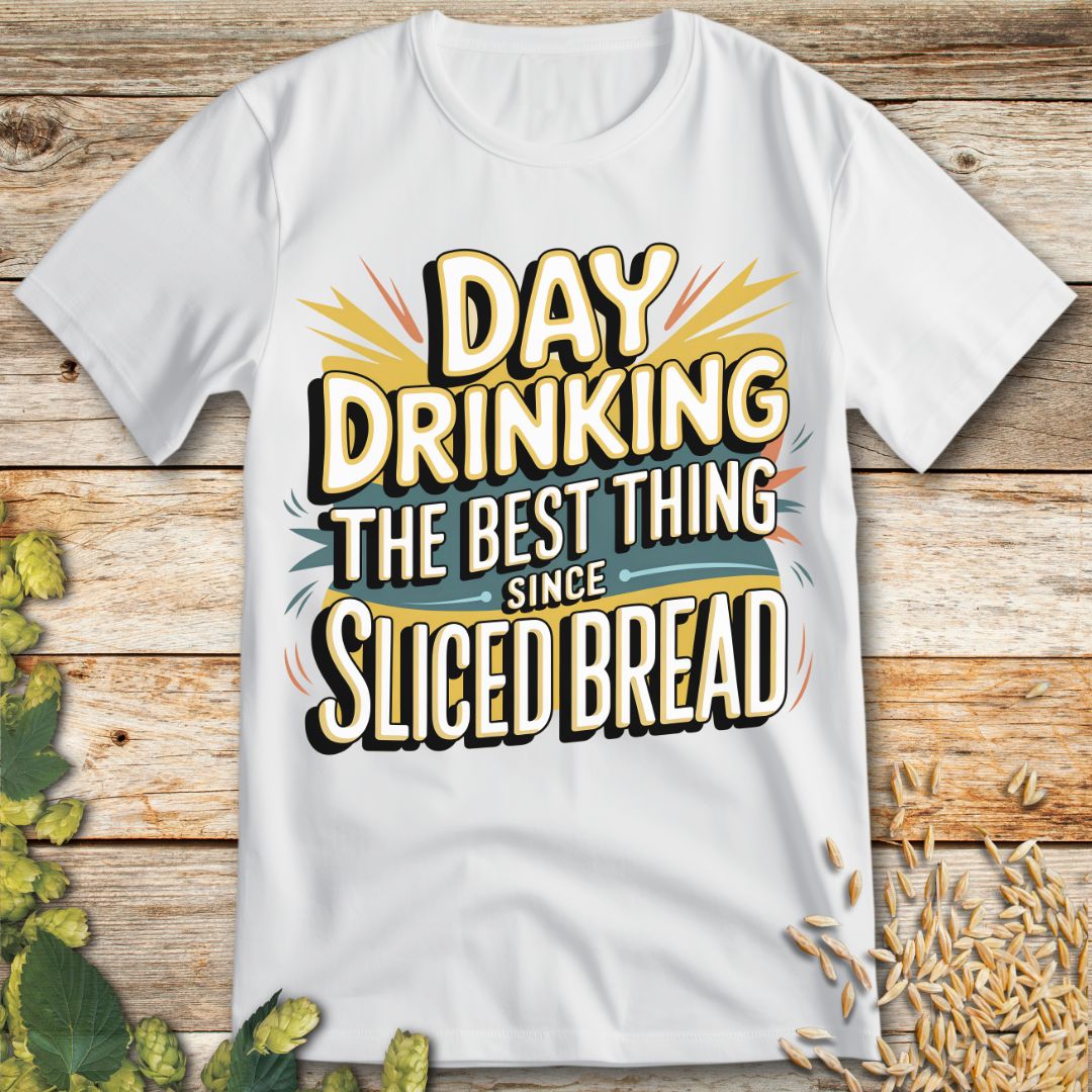 Day Drinking T-Shirt in White - Funny beer shirt for craft beer lovers