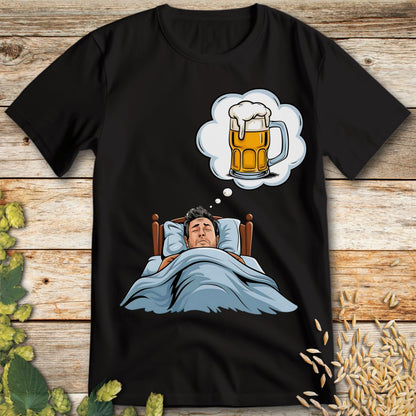 Dreaming of Beer T-Shirt in Black - Funny beer shirt for craft beer lovers