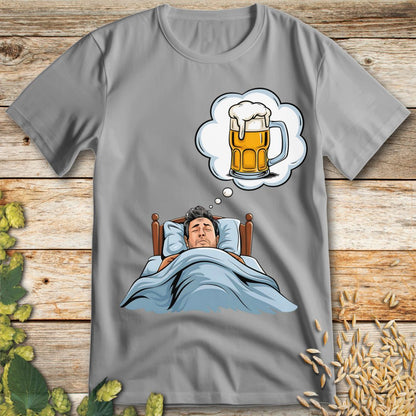 Dreaming of Beer T-Shirt in Ice Grey - Funny beer shirt for craft beer lovers