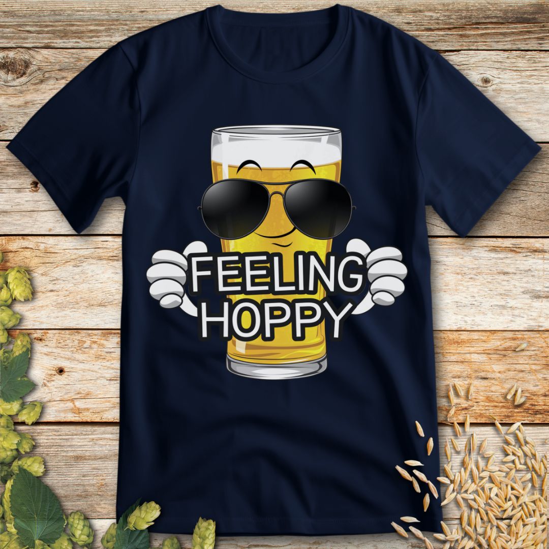 Feeling Hoppy T-Shirt in Navy - Funny beer shirt for craft beer lovers