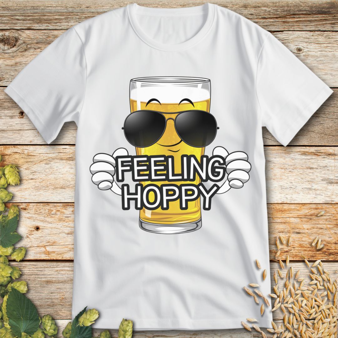 Feeling Hoppy T-Shirt in White - Funny beer shirt for craft beer lovers