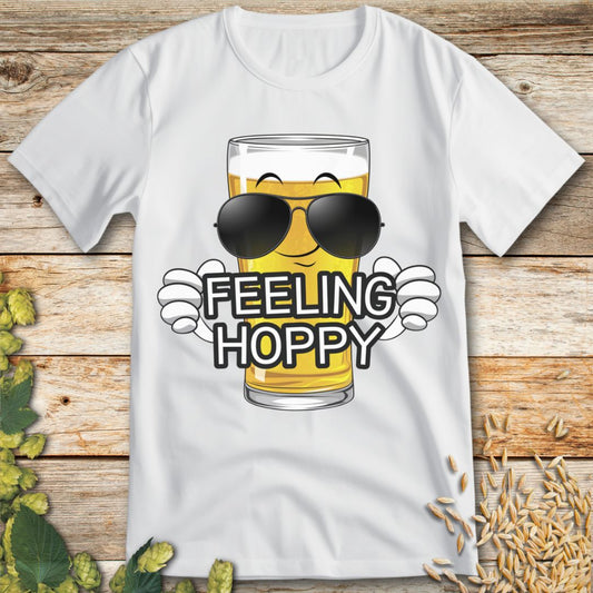 Feeling Hoppy T-Shirt in White - Funny beer shirt for craft beer lovers