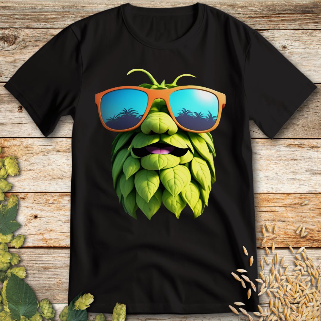 Happy Hop Beer T-Shirt in Black - Funny beer shirt for craft beer lovers