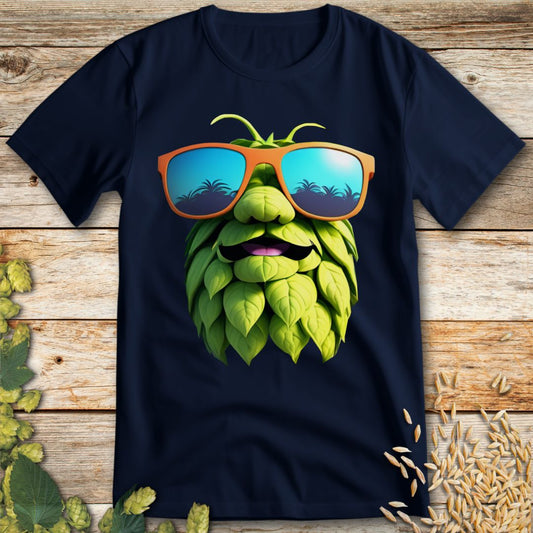 Happy Hop Beer T-Shirt in Navy - Funny beer shirt for craft beer lovers