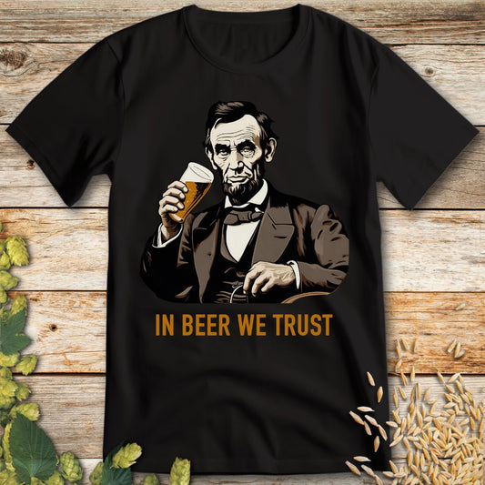 In Beer We Trust T-Shirt in Black - Funny beer shirt for craft beer lovers