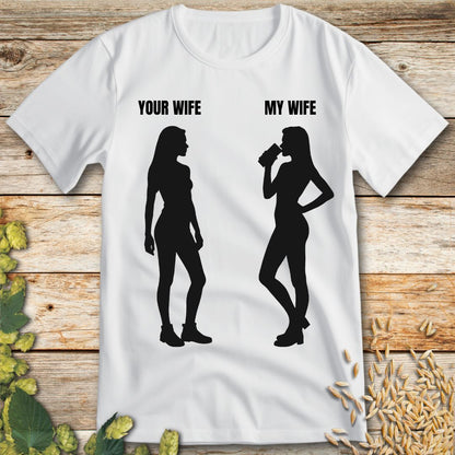 My Wife Beer T-Shirt in White - Funny beer shirt for craft beer lovers