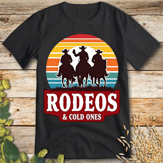 Rodeos and Cold Ones T-Shirt in Dark Heather - beer shirt for beer lovers