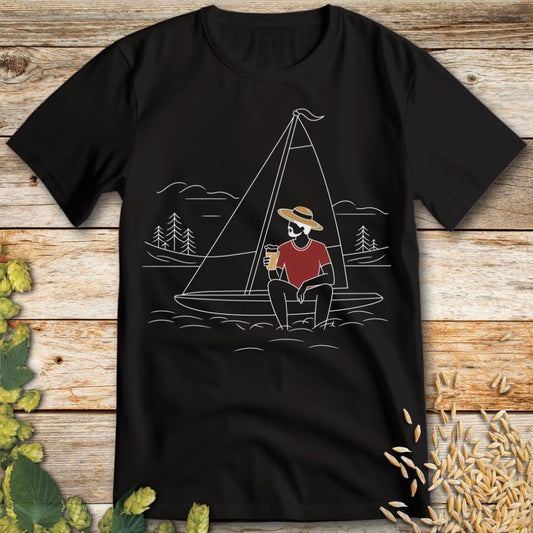 Sailing with Beer T-Shirt in Black - Funny beer shirt for craft beer lovers